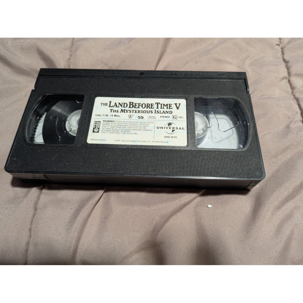 The Land Before Time V The Mysterious Island VHS 1997 Universal Animated Movie